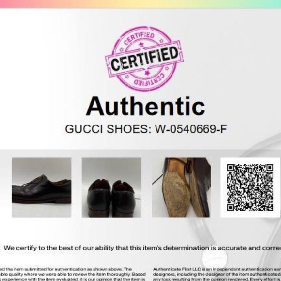 Gucci Authentic Mens Brown Leather Almond Toe Lace Up Oxford Dress Shoes Sz 10.5 - Picture 10 of 10